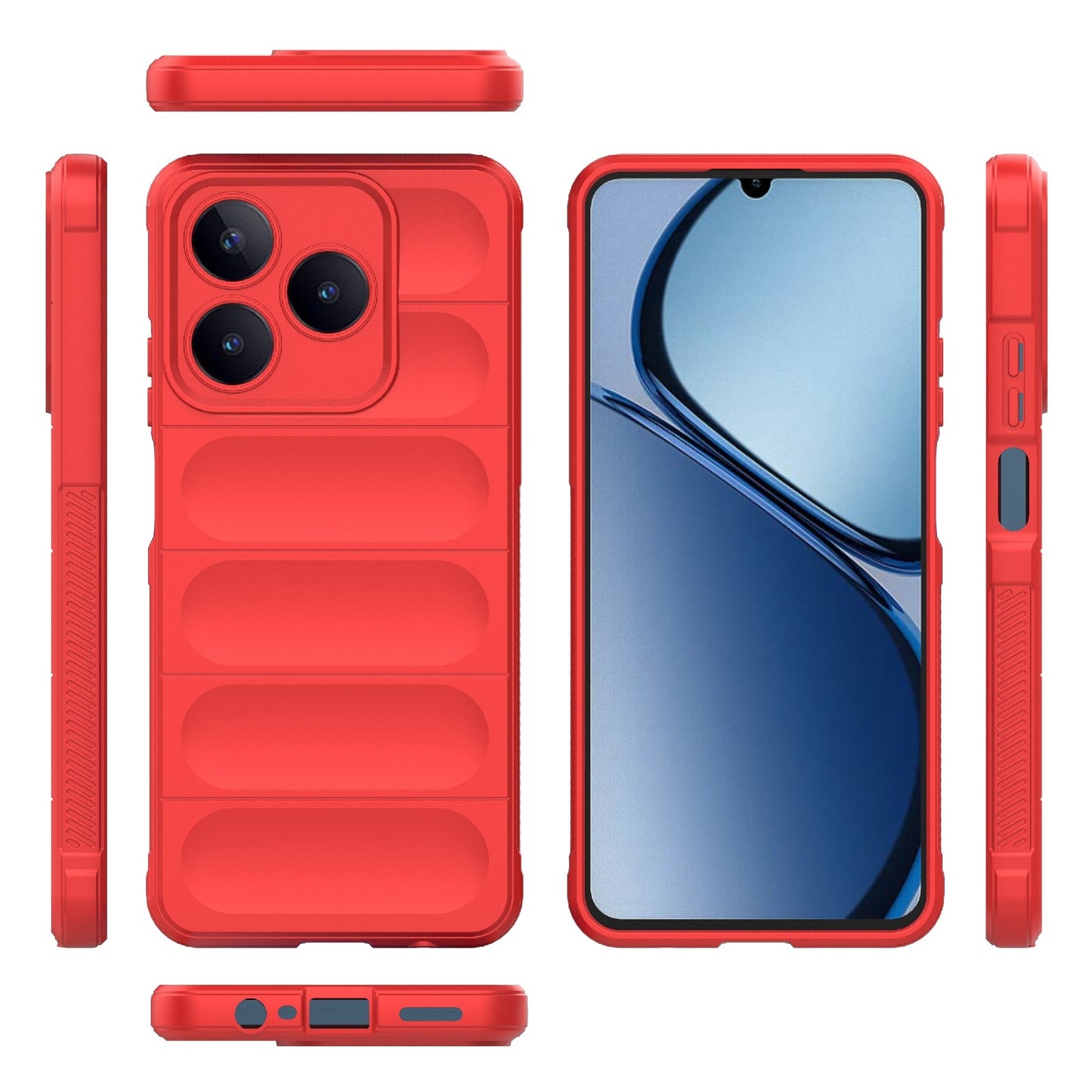 Realme C61 4G Global Magic Shield TPU + Flannel Phone Case: Durable, Non-toxic, Easy Access, Stylish Design