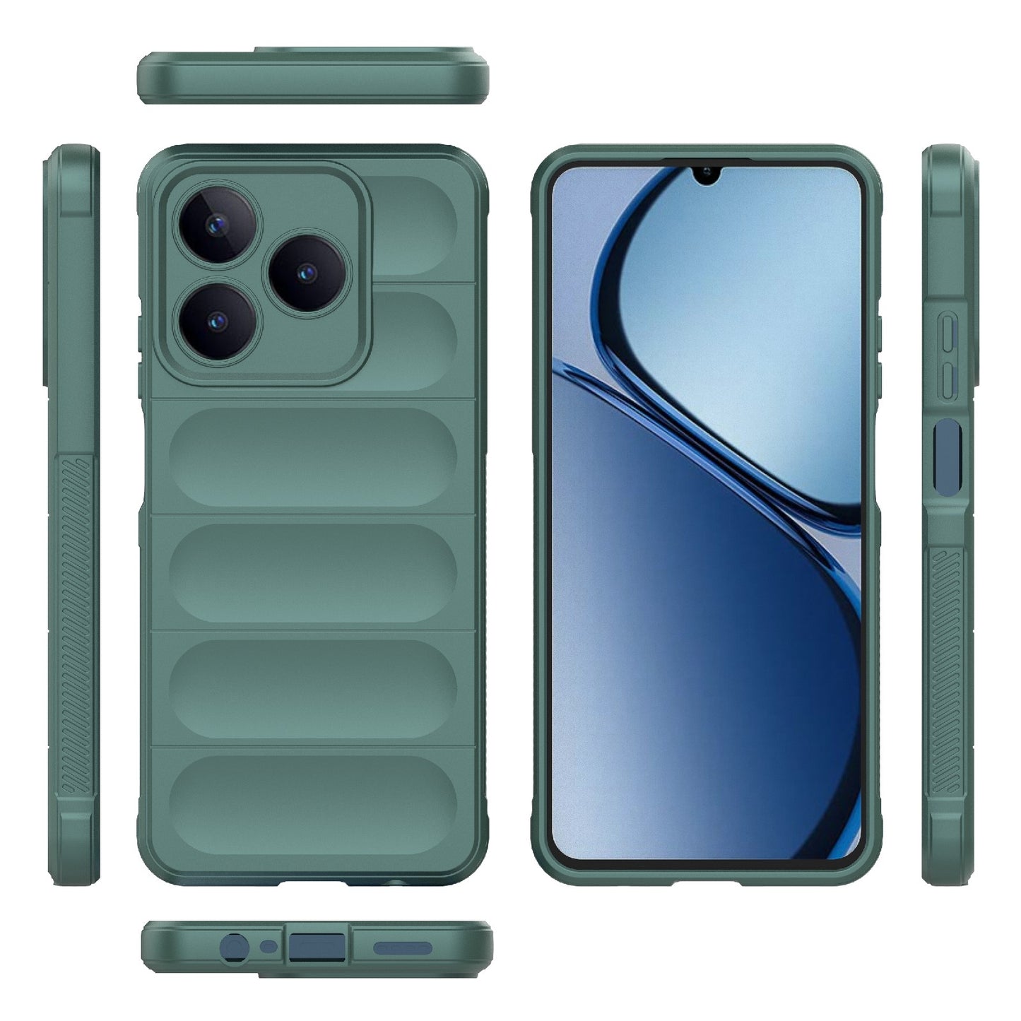 Realme C61 4G Global Magic Shield TPU + Flannel Phone Case: Durable, Non-toxic, Easy Access, Stylish Design