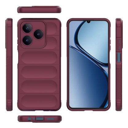 Realme C61 4G Global Magic Shield TPU + Flannel Phone Case: Durable, Non-toxic, Easy Access, Stylish Design