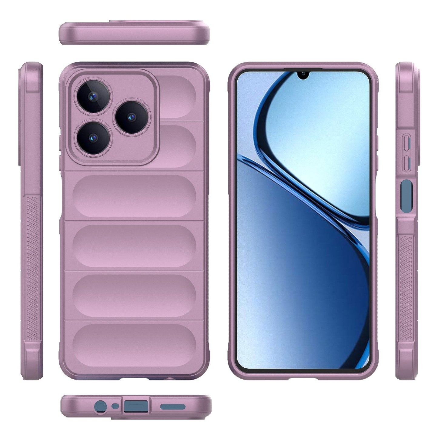 Realme Narzo N63 4G Global Magic Shield TPU + Flannel Phone Case: Durable, Non-toxic, Easy Access, Stylish Design