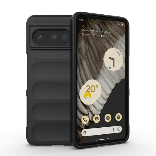 Google Pixel 8 Pro 5G Magic Shield TPU + Flannel Phone Case: Durable, Non-toxic, Easy Access, Stylish Design