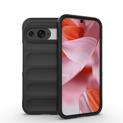 Google Pixel 9 Pro 5G Magic Shield TPU + Flannel Phone Case: Durable, Non-toxic, Easy Access, Stylish Design