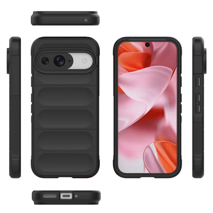 Google Pixel 9 Pro 5G Magic Shield TPU + Flannel Phone Case: Durable, Non-toxic, Easy Access, Stylish Design