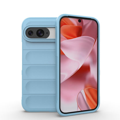 Google Pixel 9 Pro 5G Magic Shield TPU + Flannel Phone Case: Durable, Non-toxic, Easy Access, Stylish Design