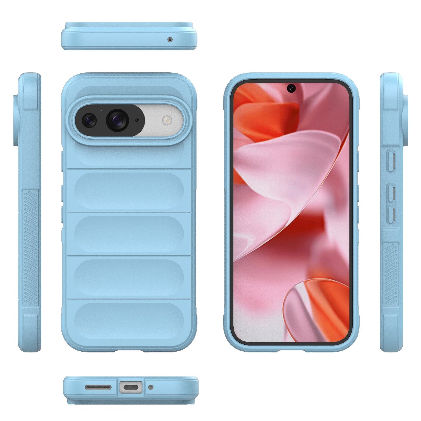 Google Pixel 9 Pro 5G Magic Shield TPU + Flannel Phone Case: Durable, Non-toxic, Easy Access, Stylish Design