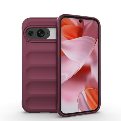 Google Pixel 9 Pro 5G Magic Shield TPU + Flannel Phone Case: Durable, Non-toxic, Easy Access, Stylish Design