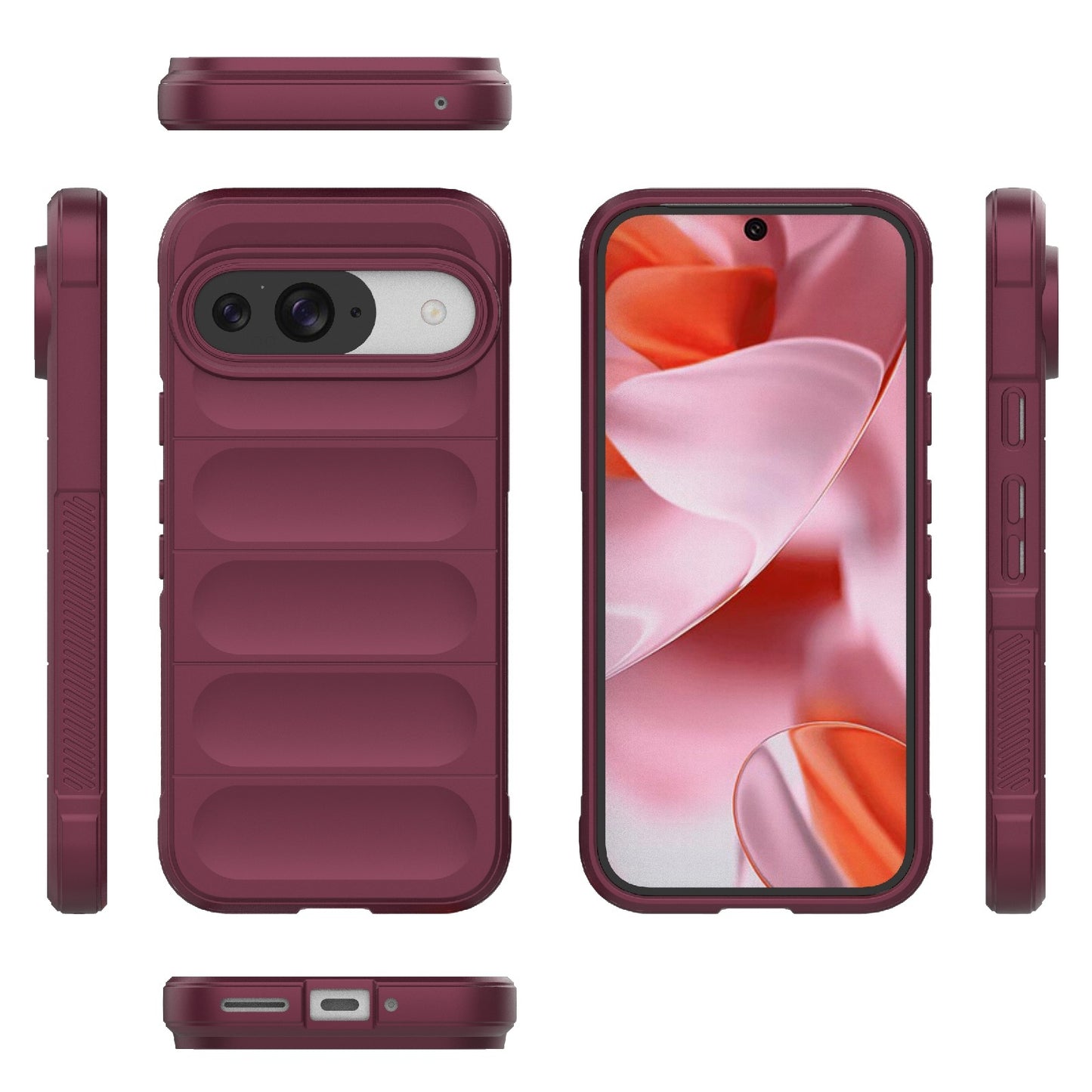 Google Pixel 9 Pro 5G Magic Shield TPU + Flannel Phone Case: Durable, Non-toxic, Easy Access, Stylish Design
