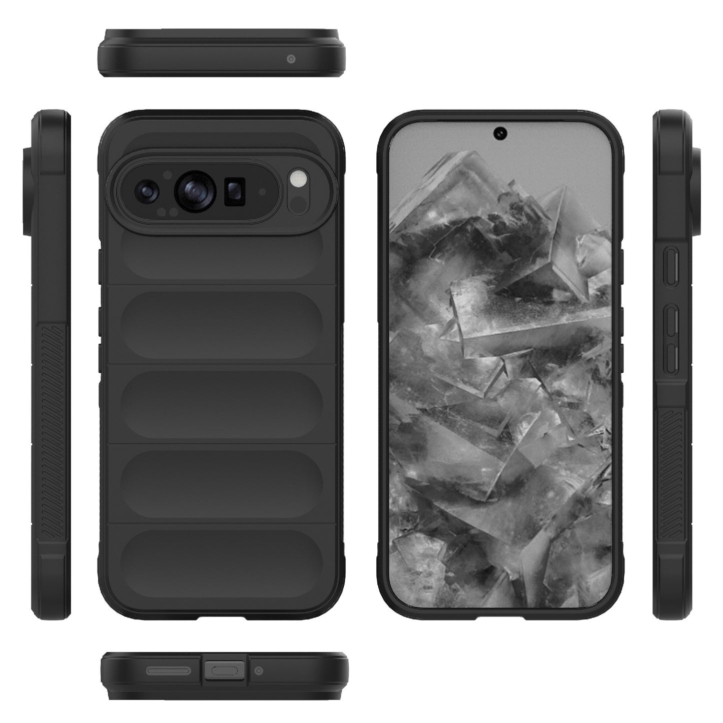 Google Pixel 9 Pro XL 5G Magic Shield TPU + Flannel Phone Case: Durable, Non-toxic, Easy Access, Stylish Design