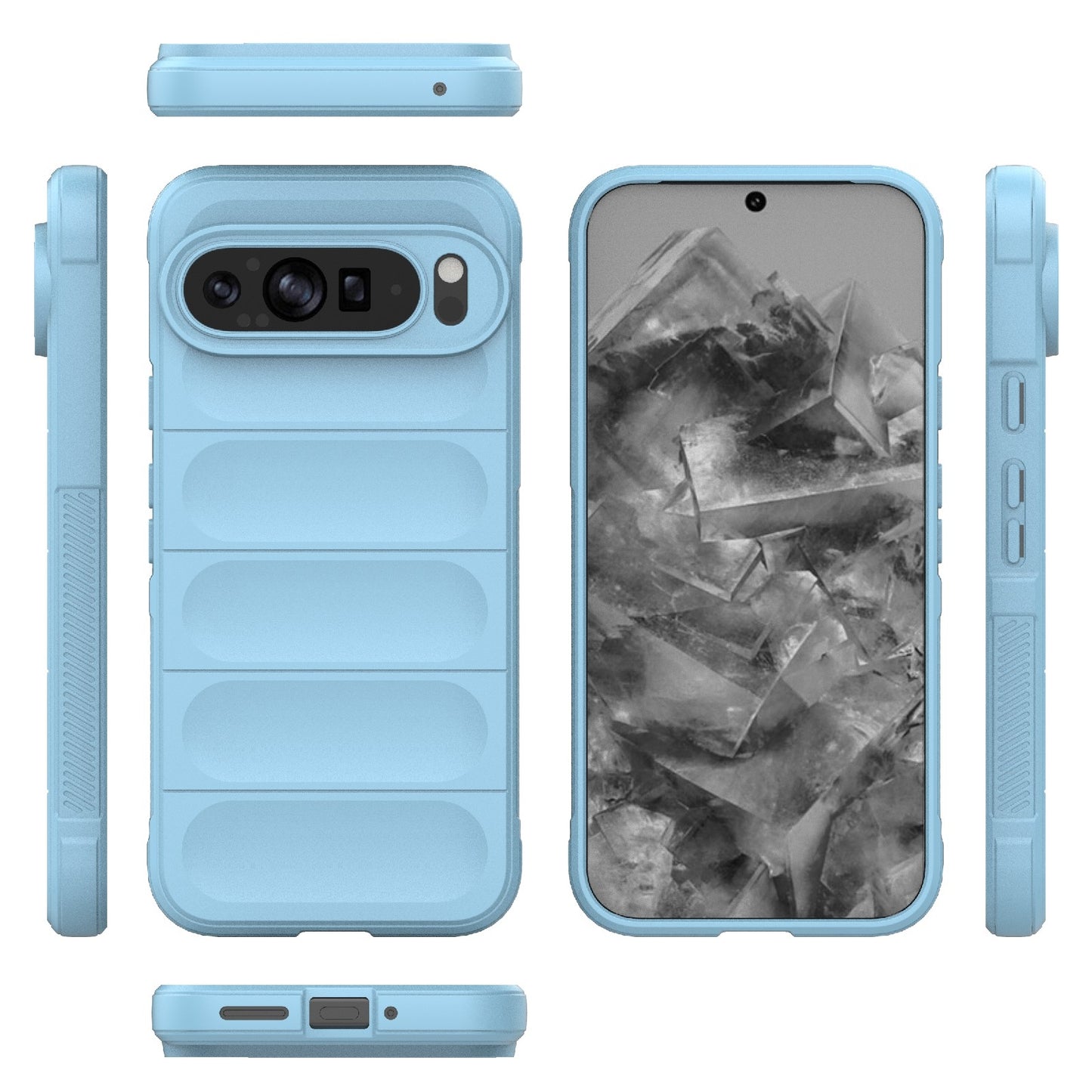 Google Pixel 9 Pro XL 5G Magic Shield TPU + Flannel Phone Case: Durable, Non-toxic, Easy Access, Stylish Design
