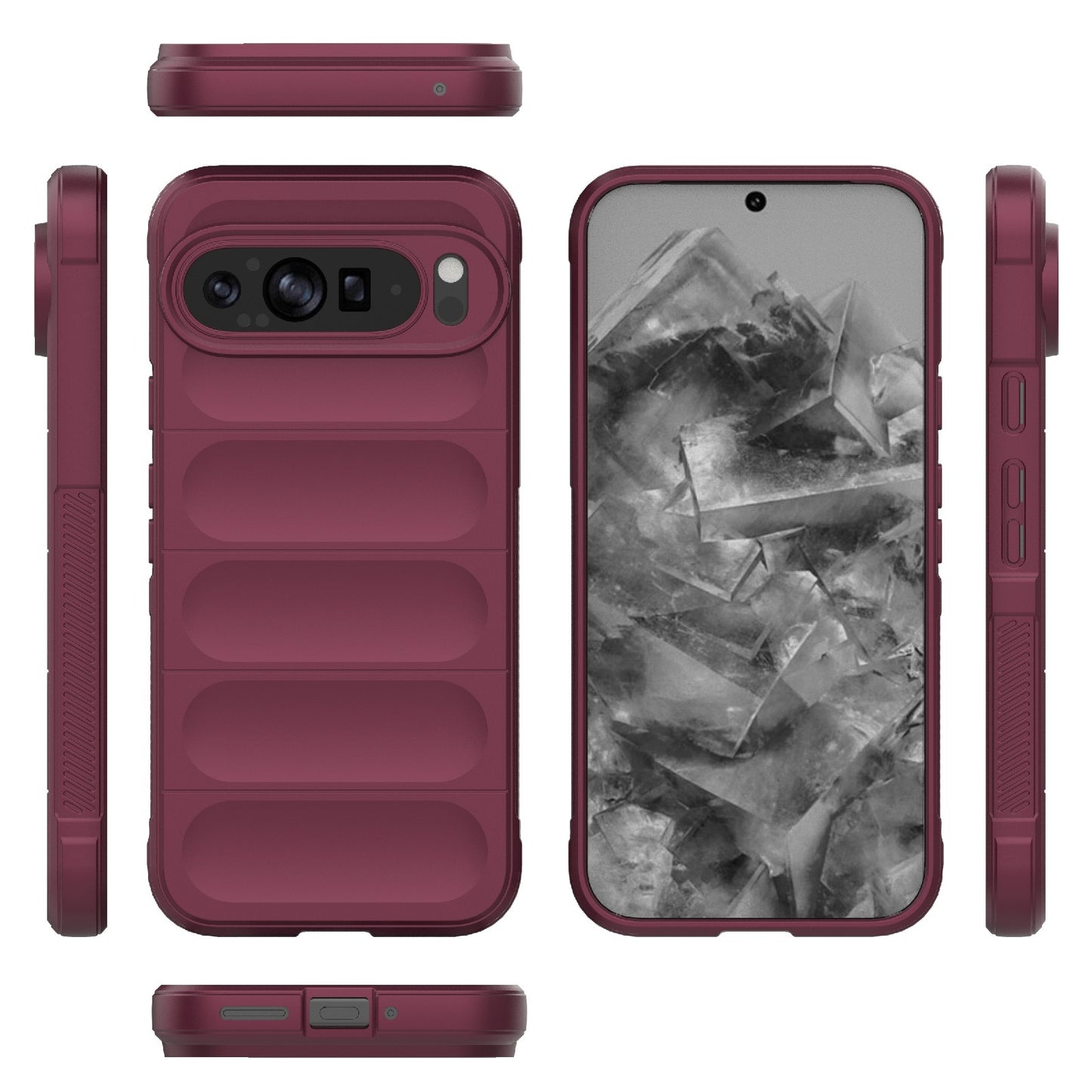 Google Pixel 9 Pro XL 5G Magic Shield TPU + Flannel Phone Case: Durable, Non-toxic, Easy Access, Stylish Design