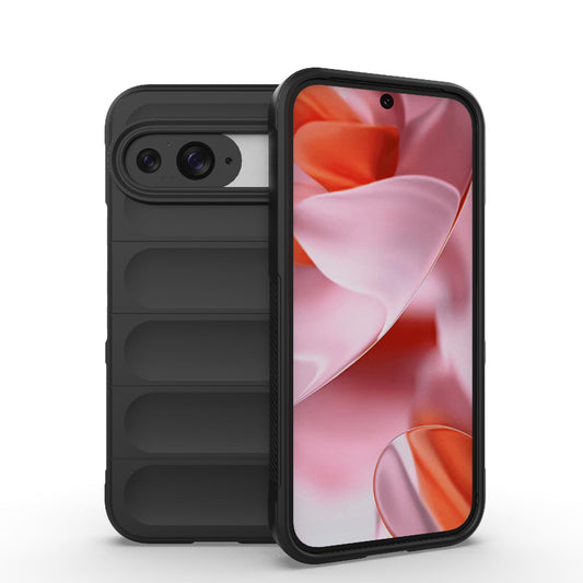 Google Pixel 9 5G Global Magic Shield TPU + Flannel Phone Case: Durable, Non-toxic, Easy Access, Stylish Design