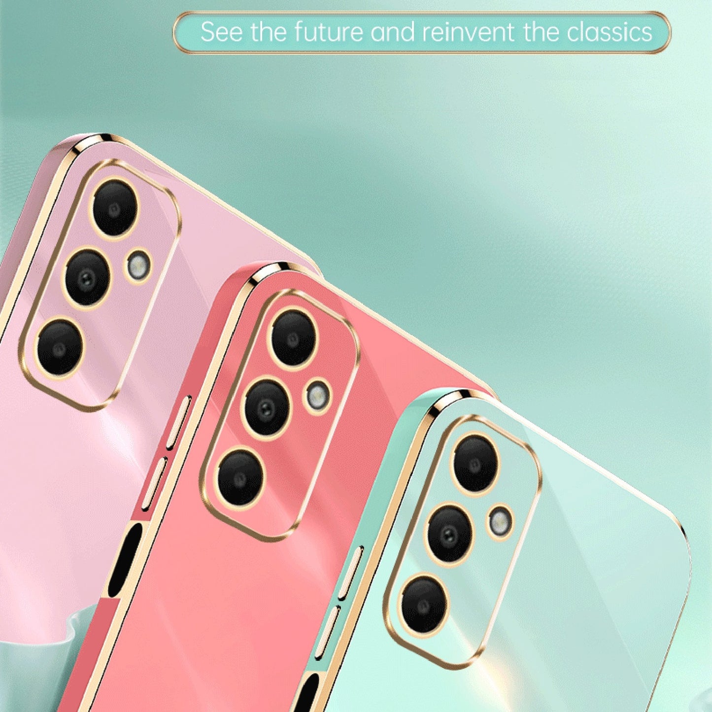Samsung Galaxy A05s Tough TPU Phone Case with 6D Electroplate, Straight Edge Design, and Comfortable Ring Holder