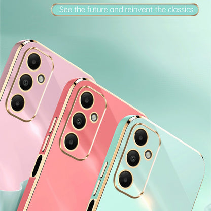Samsung Galaxy A05s Tough TPU Phone Case with 6D Electroplate, Straight Edge Design, and Comfortable Ring Holder