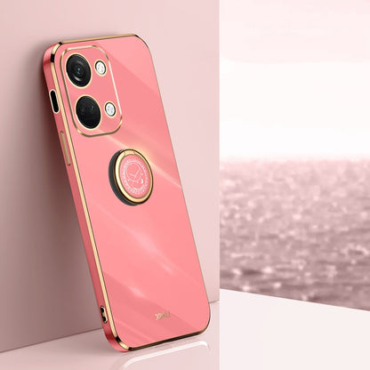 OnePlus Ace 2V Tough TPU Phone Case with 6D Electroplate, Straight Edge Design, and Comfortable Ring Holder