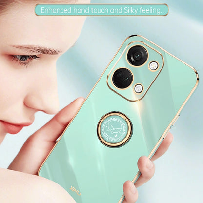 OnePlus Ace 2V Tough TPU Phone Case with 6D Electroplate, Straight Edge Design, and Comfortable Ring Holder