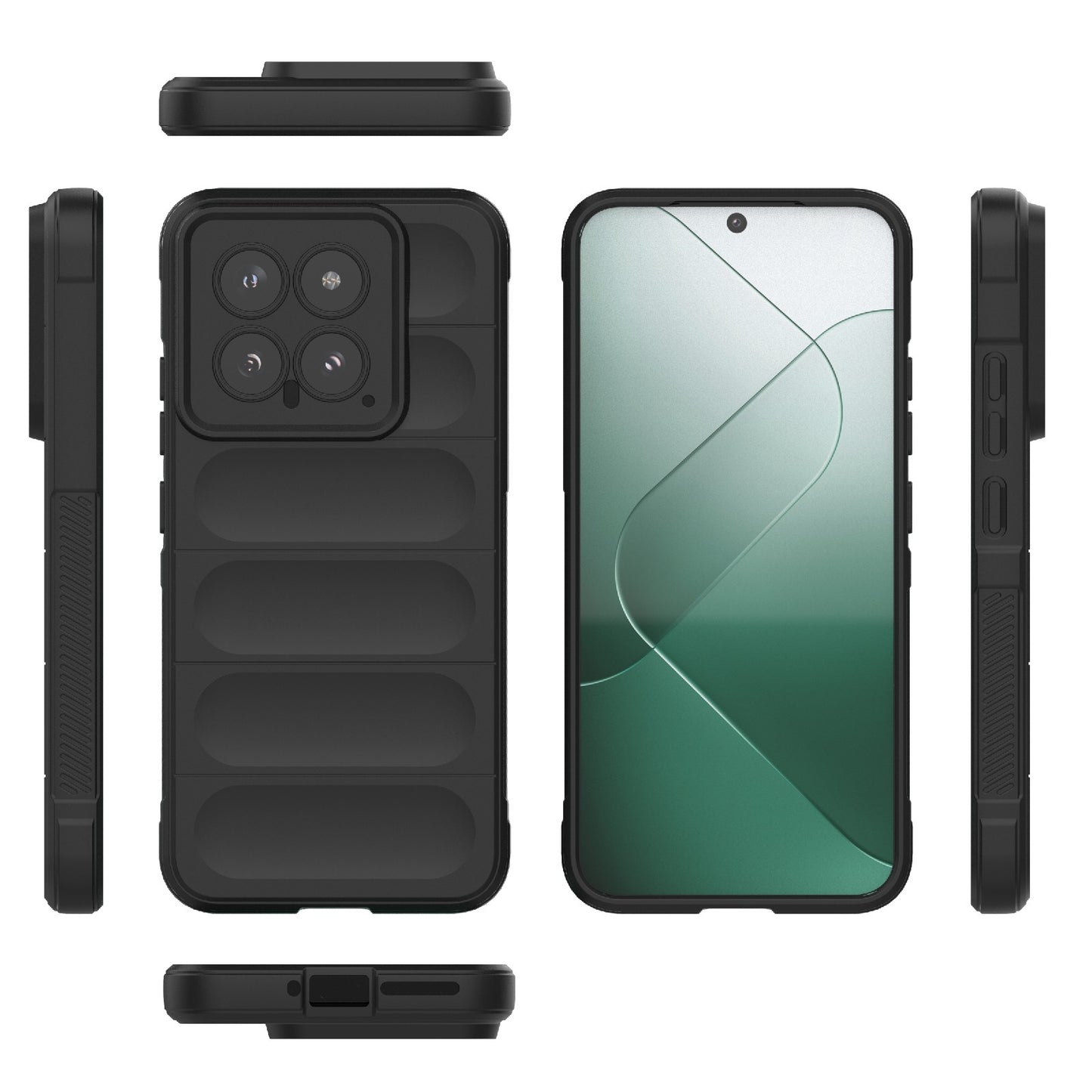 Xiaomi 14 5G Magic Shield TPU + Flannel Phone Case: Durable, Non-toxic, Easy Access, Stylish Design