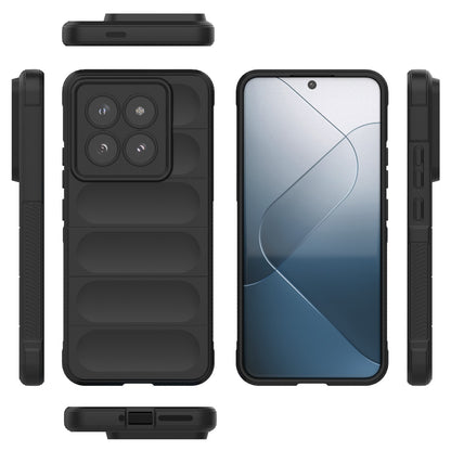 Xiaomi 14 Pro 5G Magic Shield TPU + Flannel Phone Case: Durable, Non-toxic, Easy Access, Stylish Design