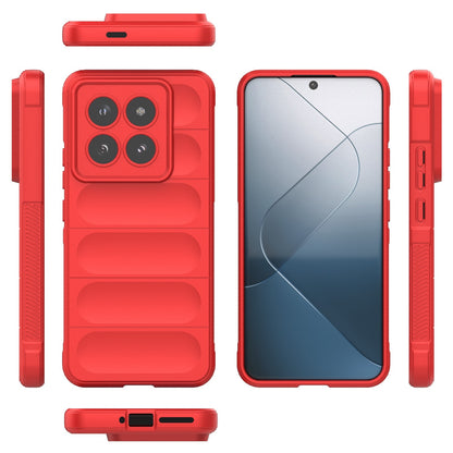 Xiaomi 14 Pro 5G Magic Shield TPU + Flannel Phone Case: Durable, Non-toxic, Easy Access, Stylish Design