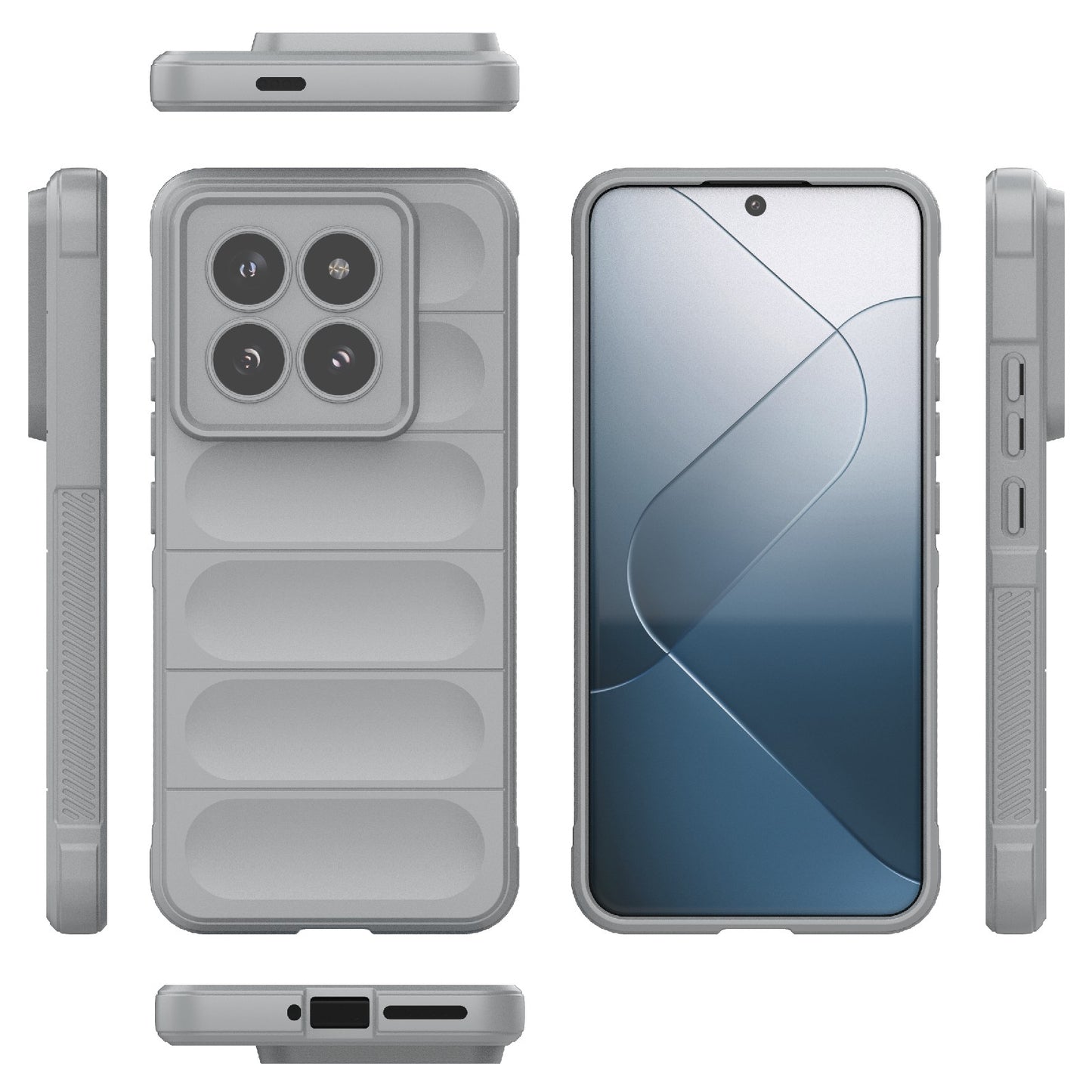 Xiaomi 14 Pro 5G Magic Shield TPU + Flannel Phone Case: Durable, Non-toxic, Easy Access, Stylish Design