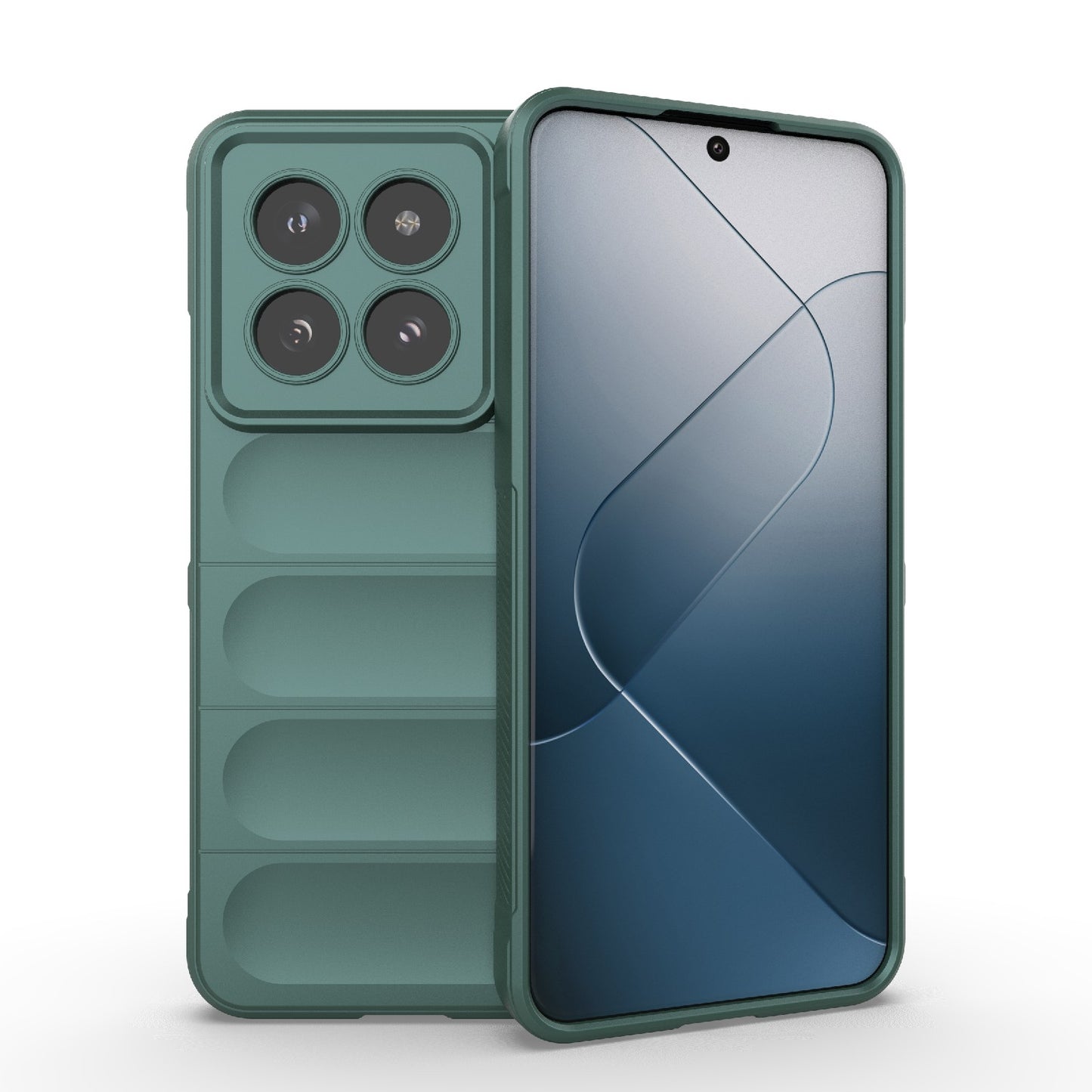 Xiaomi 14 Pro 5G Magic Shield TPU + Flannel Phone Case: Durable, Non-toxic, Easy Access, Stylish Design