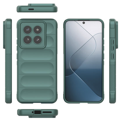 Xiaomi 14 Pro 5G Magic Shield TPU + Flannel Phone Case: Durable, Non-toxic, Easy Access, Stylish Design
