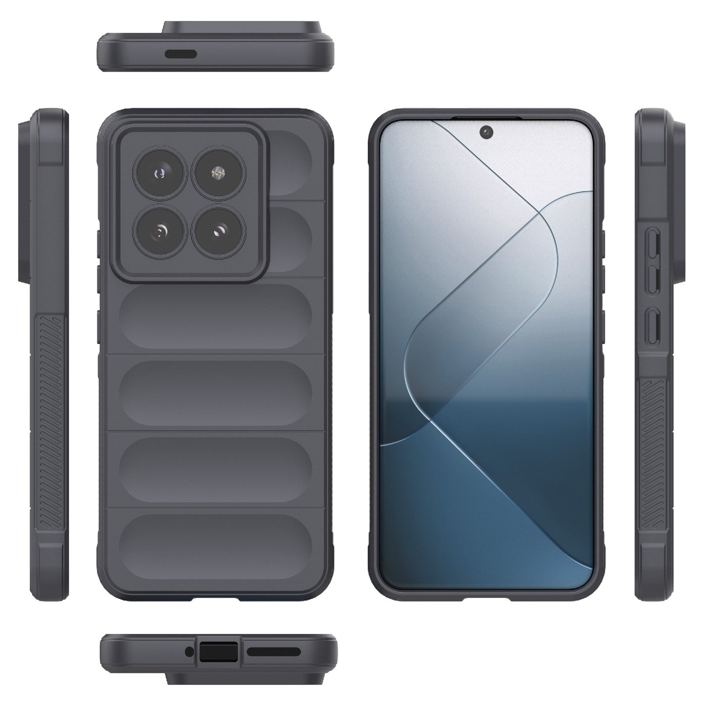 Xiaomi 14 Pro 5G Magic Shield TPU + Flannel Phone Case: Durable, Non-toxic, Easy Access, Stylish Design