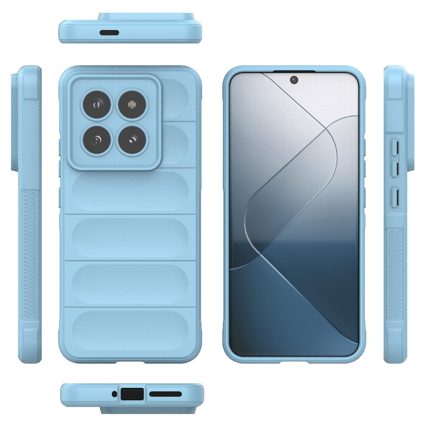 Xiaomi 14 Pro 5G Magic Shield TPU + Flannel Phone Case: Durable, Non-toxic, Easy Access, Stylish Design