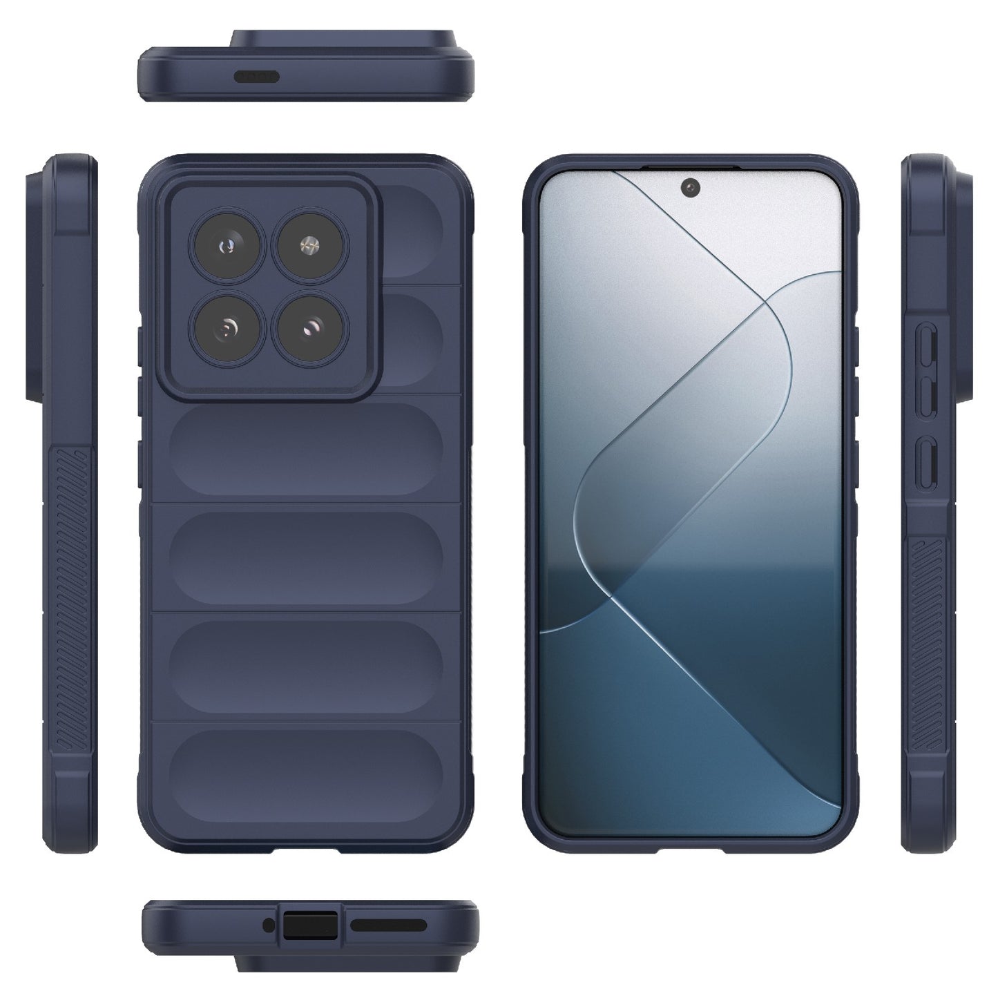 Xiaomi 14 Pro 5G Magic Shield TPU + Flannel Phone Case: Durable, Non-toxic, Easy Access, Stylish Design