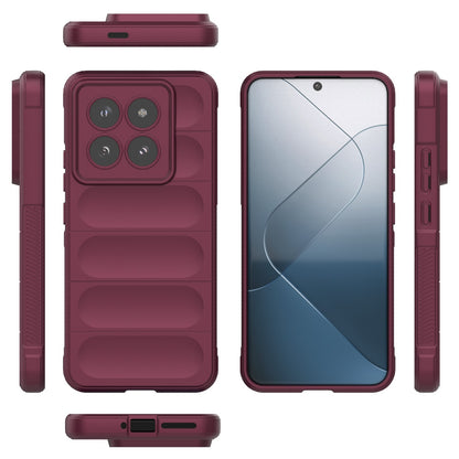 Xiaomi 14 Pro 5G Magic Shield TPU + Flannel Phone Case: Durable, Non-toxic, Easy Access, Stylish Design