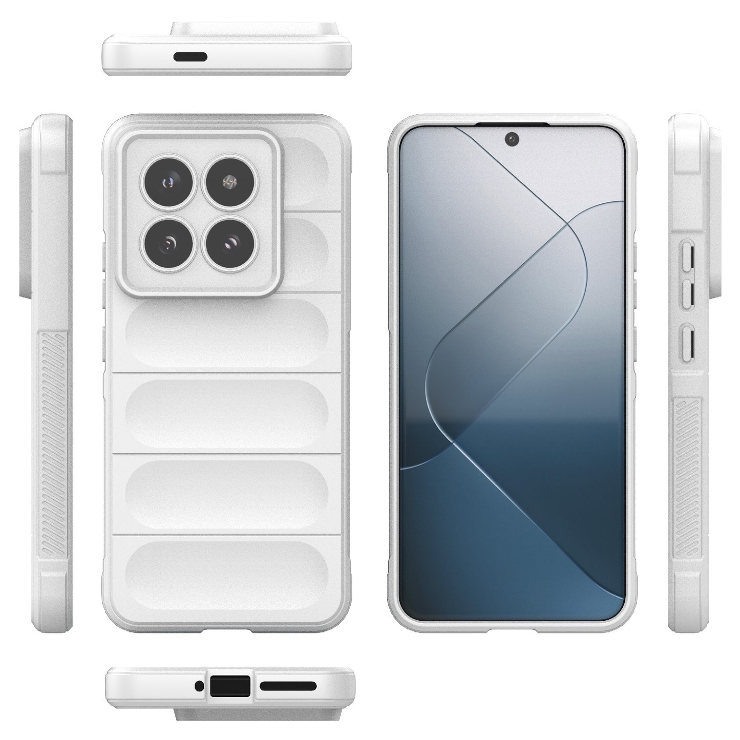 Xiaomi 14 Pro 5G Magic Shield TPU + Flannel Phone Case: Durable, Non-toxic, Easy Access, Stylish Design