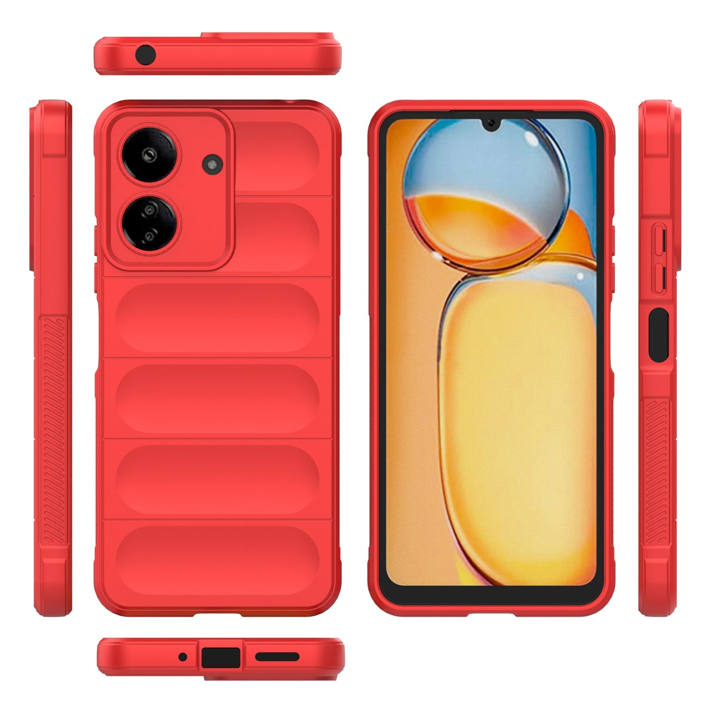 Xiaomi Redmi 13C 4G Global Magic Shield TPU + Flannel Phone Case: Durable, Non-toxic, Easy Access, Stylish Design