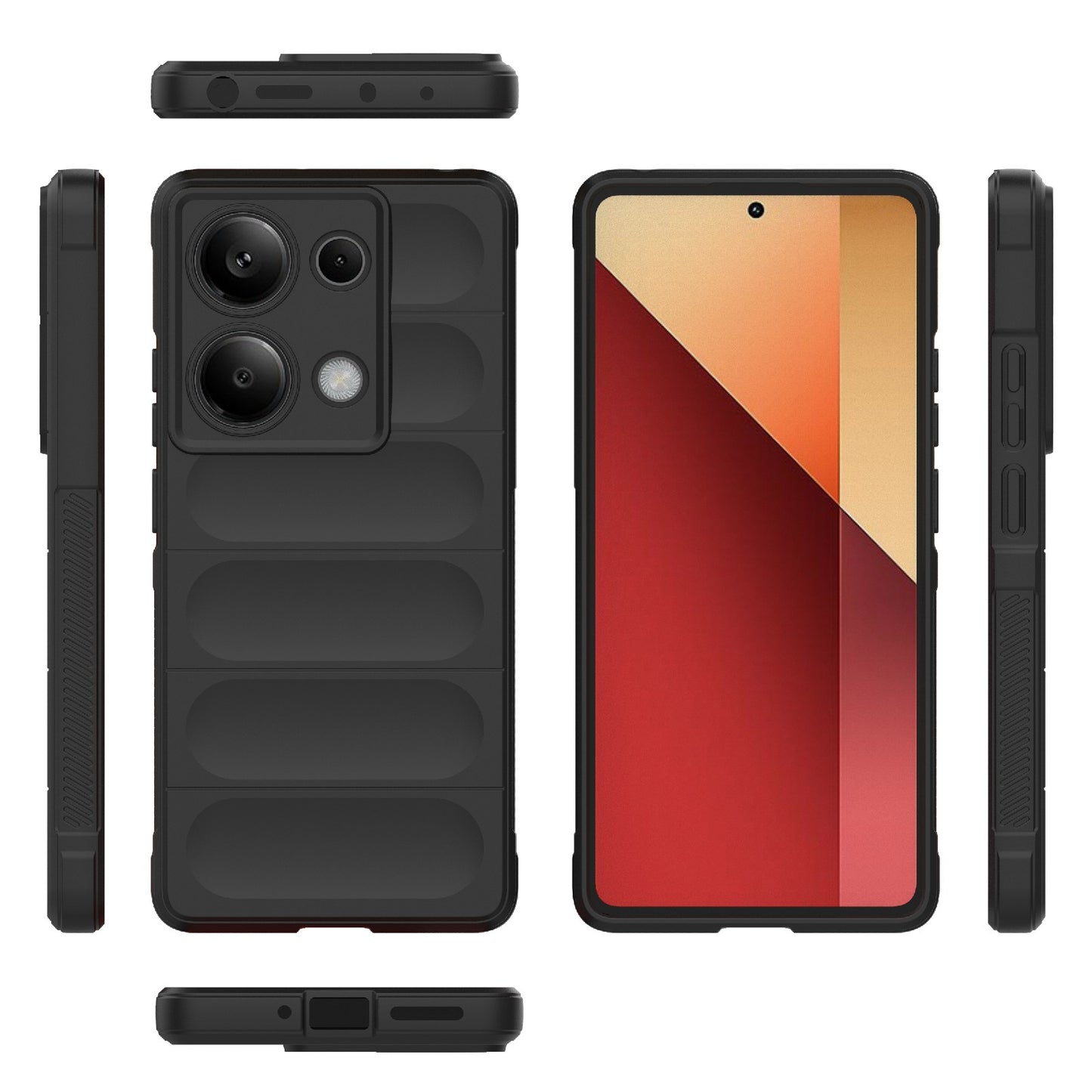 Xiaomi Redmi Note 13 Pro 4G Global Magic Shield TPU + Flannel Phone Case: Durable, Non-toxic, Easy Access, Stylish Design