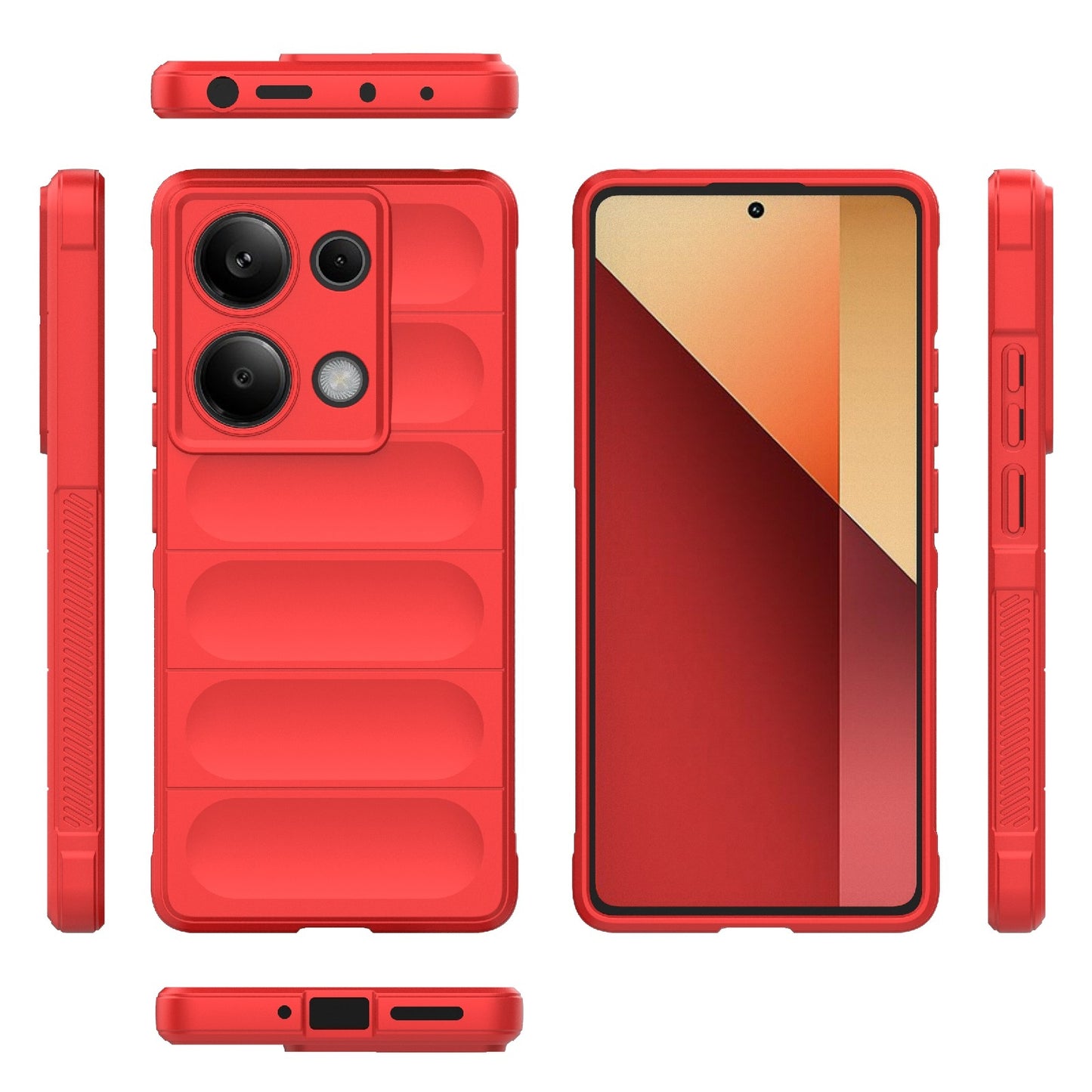 Xiaomi Redmi Note 13 Pro 4G Global Magic Shield TPU + Flannel Phone Case: Durable, Non-toxic, Easy Access, Stylish Design
