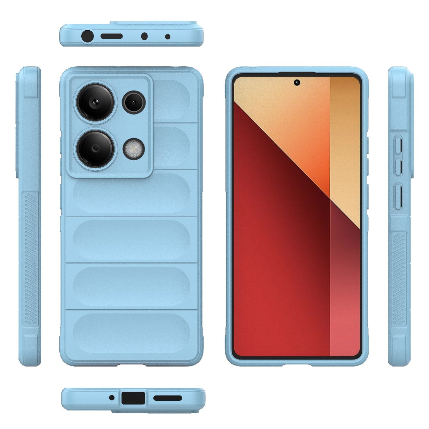 Xiaomi Redmi Note 13 Pro 4G Global Magic Shield TPU + Flannel Phone Case: Durable, Non-toxic, Easy Access, Stylish Design