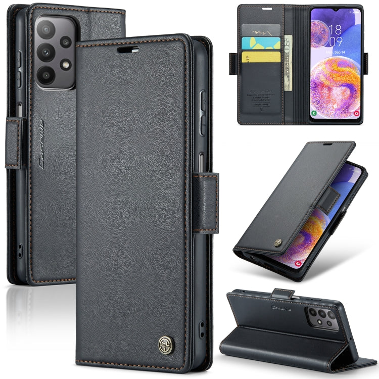 Samsung Galaxy A23 Leather Wallet Case - RFID Blocking, Stand Function, Card Slots