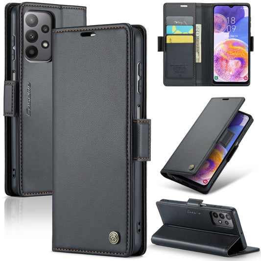 Samsung Galaxy A23 Leather Wallet Case - RFID Blocking, Stand Function, Card Slots
