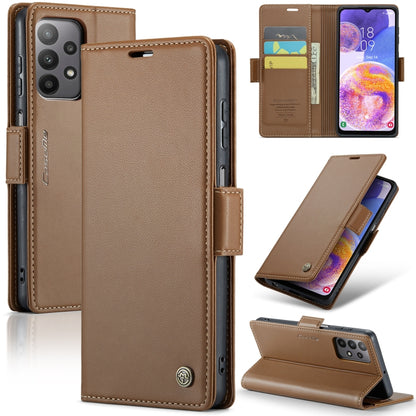 Samsung Galaxy A23 Leather Wallet Case - RFID Blocking, Stand Function, Card Slots