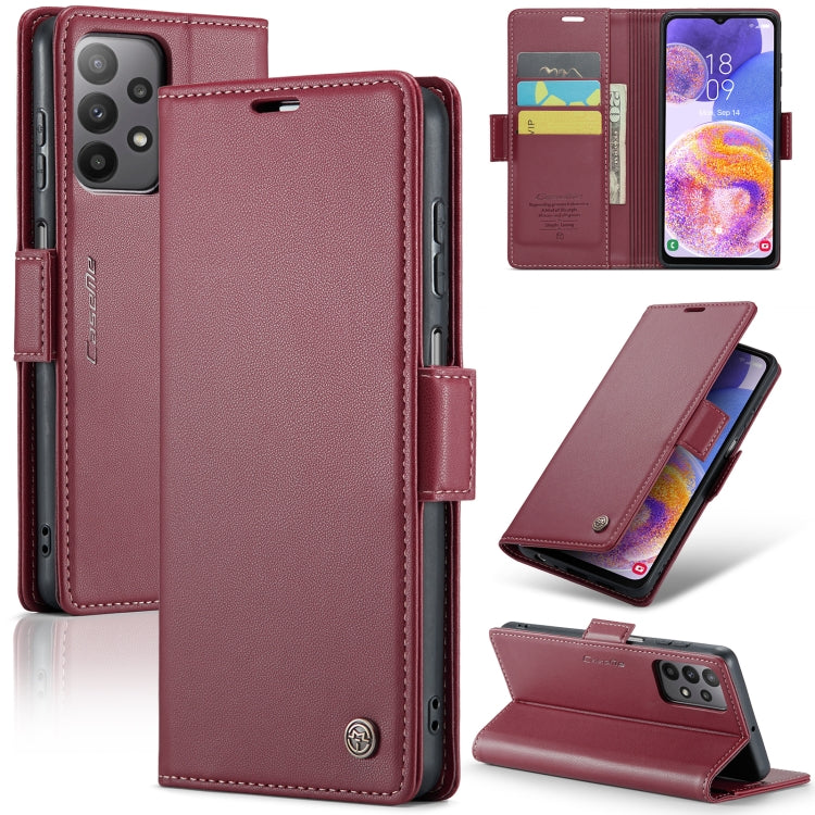 Samsung Galaxy A23 Leather Wallet Case - RFID Blocking, Stand Function, Card Slots