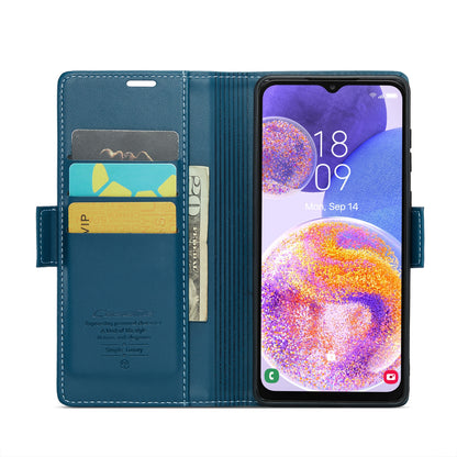 Samsung Galaxy A23 Leather Wallet Case - RFID Blocking, Stand Function, Card Slots