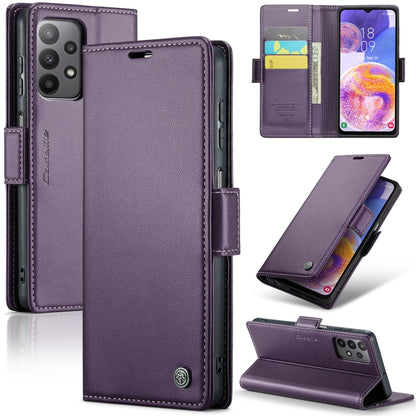 Samsung Galaxy A23 Leather Wallet Case - RFID Blocking, Stand Function, Card Slots