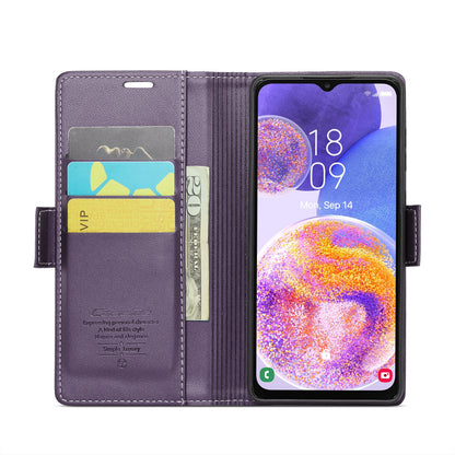 Samsung Galaxy A23 Leather Wallet Case - RFID Blocking, Stand Function, Card Slots