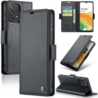Samsung Galaxy A33 5G Leather Wallet Case - RFID Blocking, Stand Function, Card Slots