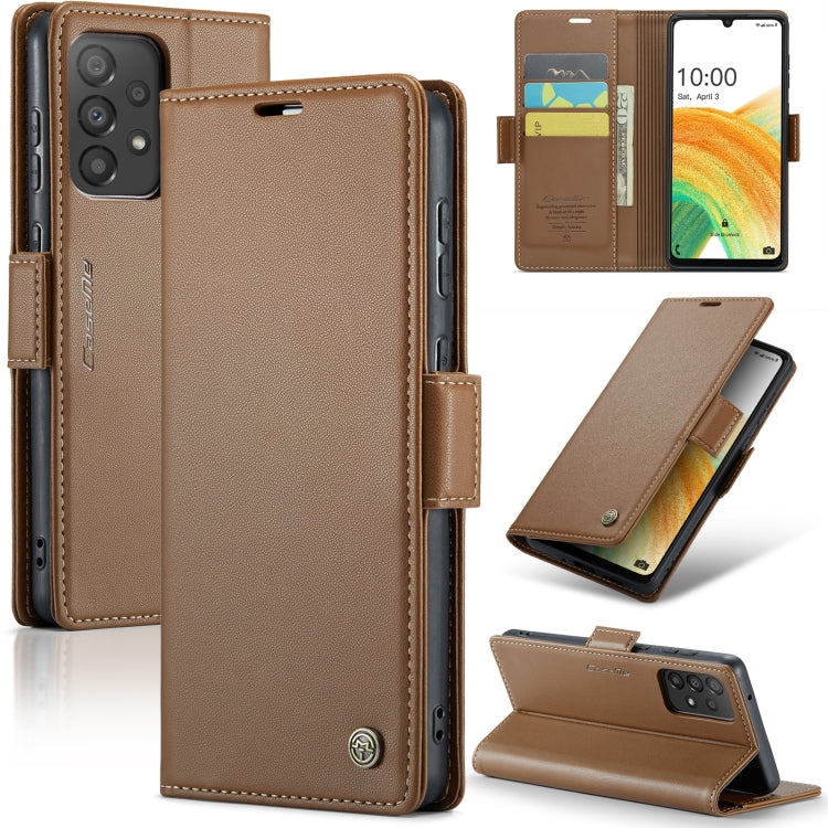 Samsung Galaxy A33 5G Leather Wallet Case - RFID Blocking, Stand Function, Card Slots