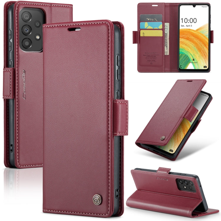 Samsung Galaxy A33 5G Leather Wallet Case - RFID Blocking, Stand Function, Card Slots