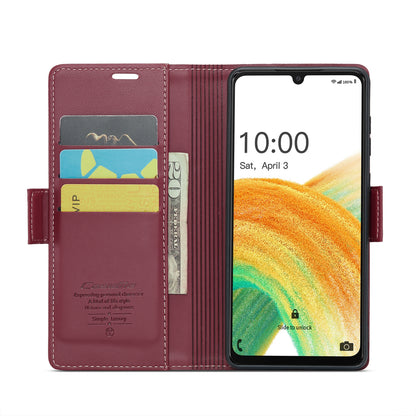 Samsung Galaxy A33 5G Leather Wallet Case - RFID Blocking, Stand Function, Card Slots