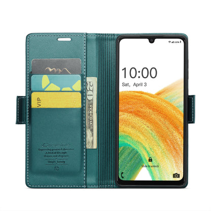 Samsung Galaxy A33 5G Leather Wallet Case - RFID Blocking, Stand Function, Card Slots