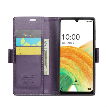Samsung Galaxy A33 5G Leather Wallet Case - RFID Blocking, Stand Function, Card Slots