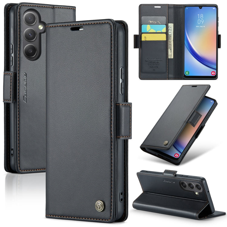 Samsung Galaxy A34 5G Leather Wallet Case - RFID Blocking, Stand Function, Card Slots
