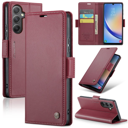 Samsung Galaxy A34 5G Leather Wallet Case - RFID Blocking, Stand Function, Card Slots