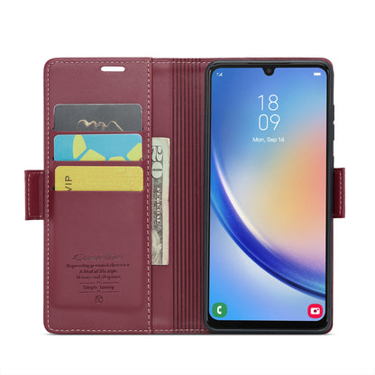 Samsung Galaxy A34 5G Leather Wallet Case - RFID Blocking, Stand Function, Card Slots